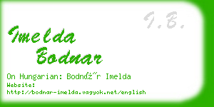 imelda bodnar business card